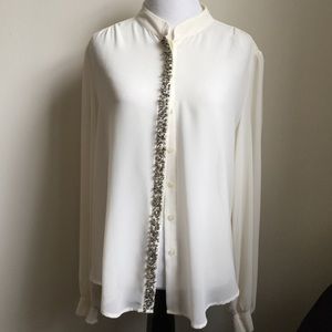 Jennifer Lopez size large blouse, sheer button down